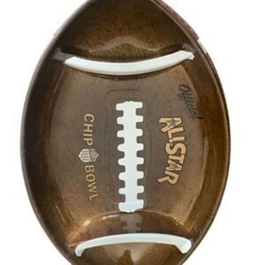 Allstar 3-Part Football Chip Bowl Serving Dish Sports Theme